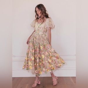 NWT Jessa Kae Blushing Flora Dress Sz. Large.